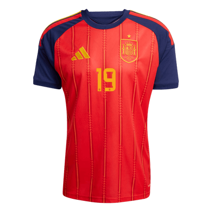 LAMINE YAMAL #19 Spanien Tröja 2026 Hemma Premium Röd-3