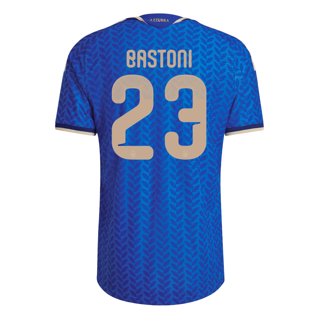 Italien Tröja BASTONI #23 2026 Hemma Autentisk Blå-9