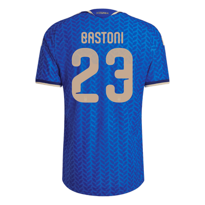 Italien Tröja BASTONI #23 2026 Hemma Autentisk Blå-9