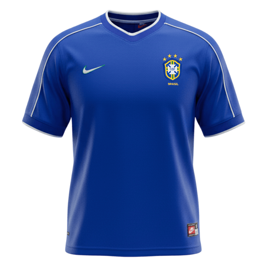 Brasilien Bortatröja 1998 Retro Tröja
 Blå