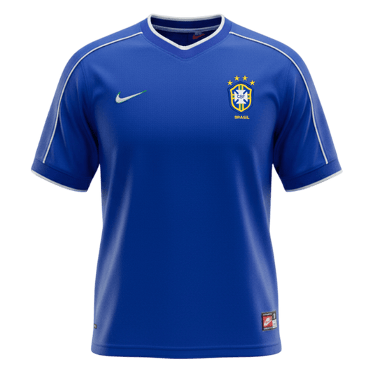 Brasilien Bortatröja 1998 Retro Tröja
 Blå