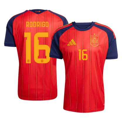 RODRIGO #16 Spanien Tröja 2026 Hemma Premium Röd