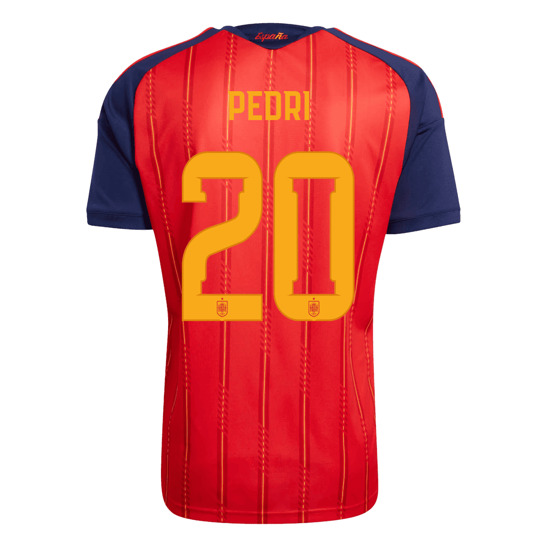 Spanien Tröja PEDRI #20 2026 Mästaredition Hemma (2 Stjärnor)