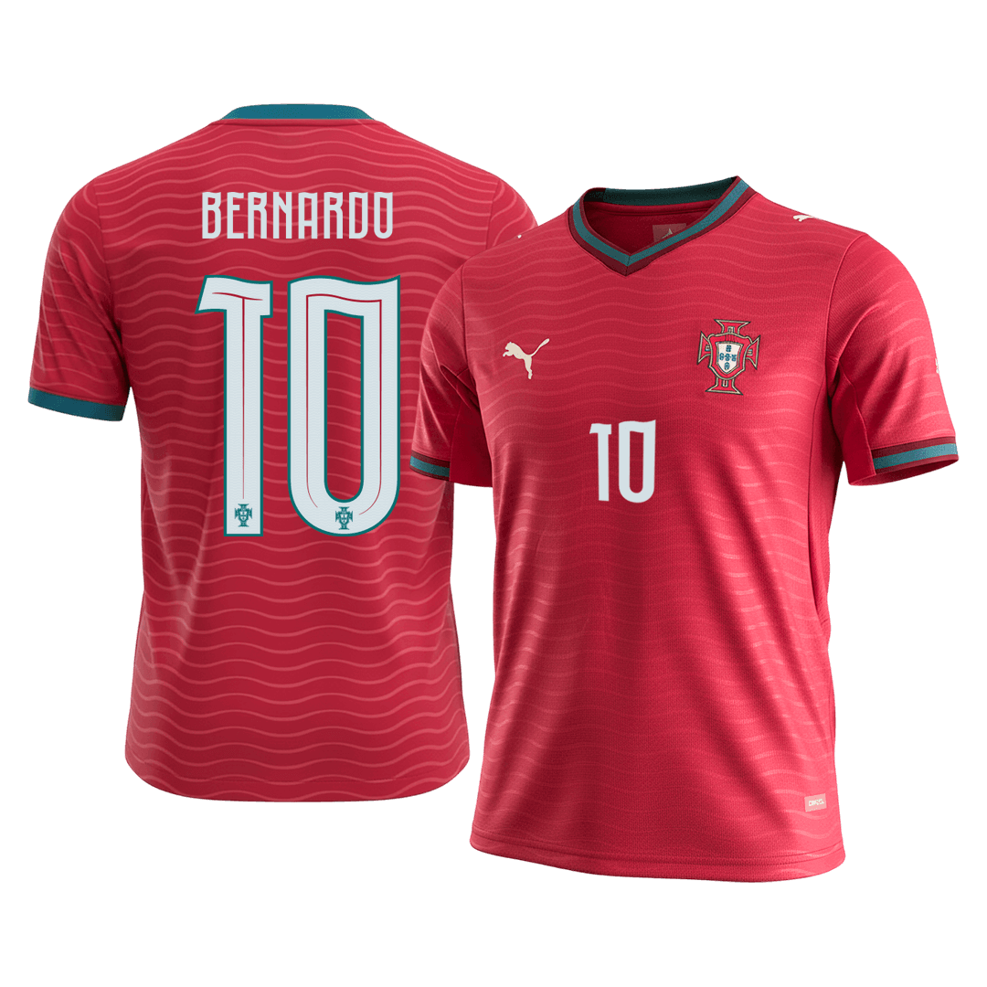 BERNARDO #10 Portugal Tröja 2026 Hemma Premium Röd