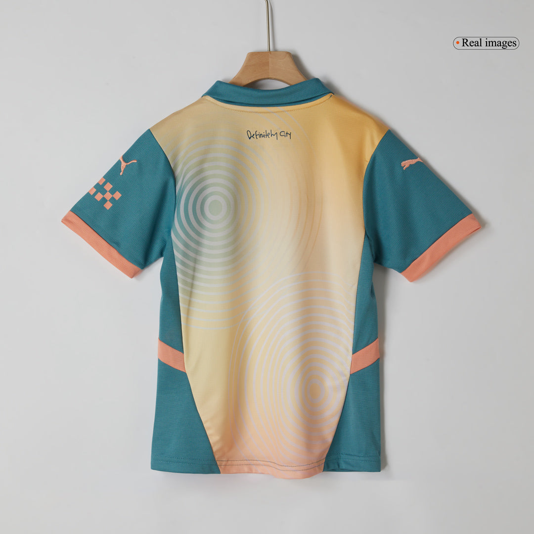 Manchester City Tröja 2024/25 Fourth Away Blå Barn - Definitely City