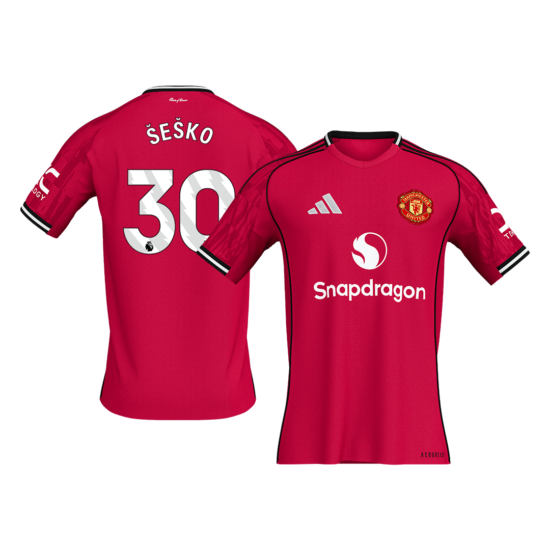 ŠEŠKO #30 Manchester United Tröja 2025/26 Hemma Premium Röd