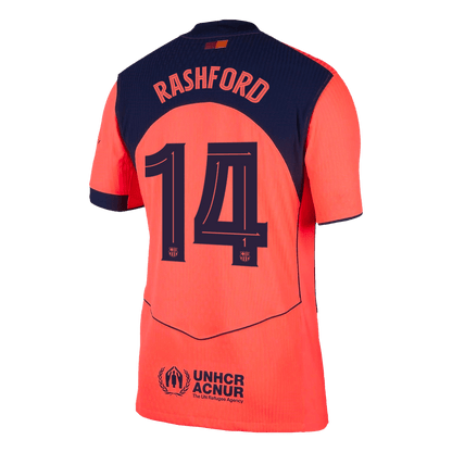 Barcelona Tröja RASHFORD #14 2025/26 Tredje Orange - UCL-12