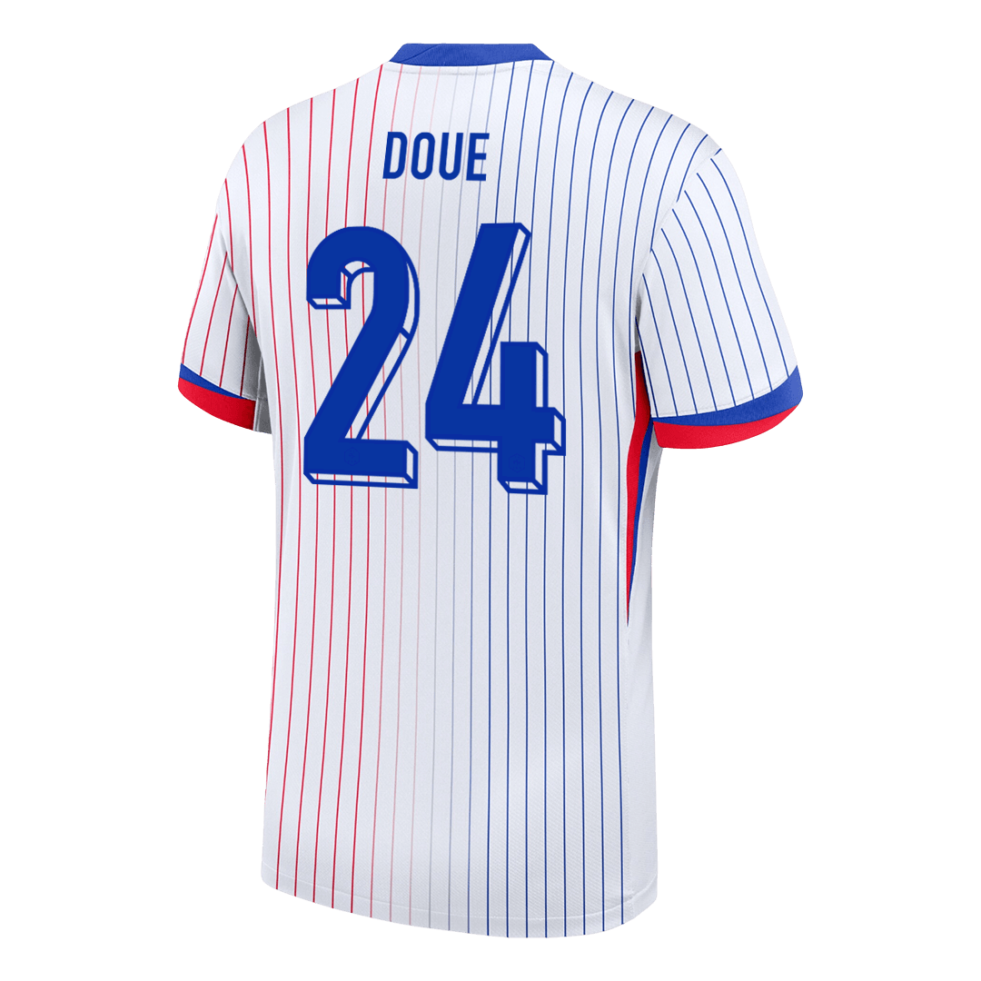 Frankrike Tröja DOUE #24 Euro 2024 Borta Vit-7