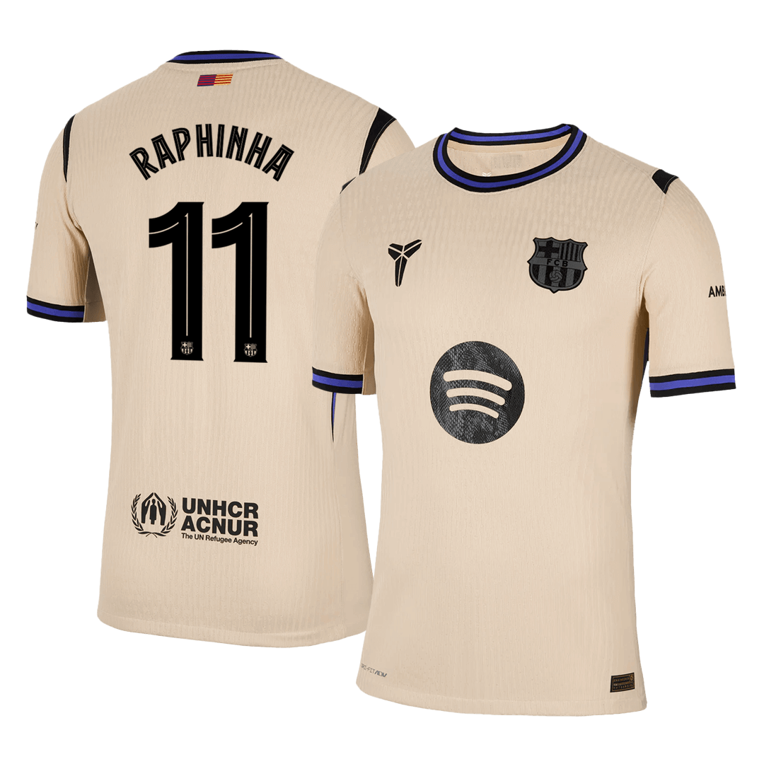 Barcelona Tröja RAPHINHA #11 2025/26 Borta Gul - UCL