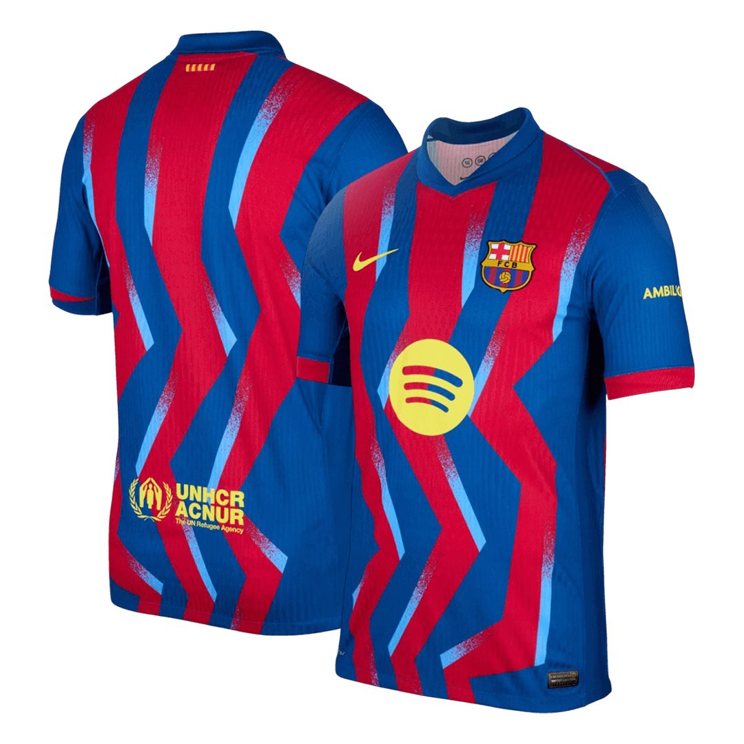 Barcelona Tröja 2025/26 Fourth Away Autentisk Röd & Blå
