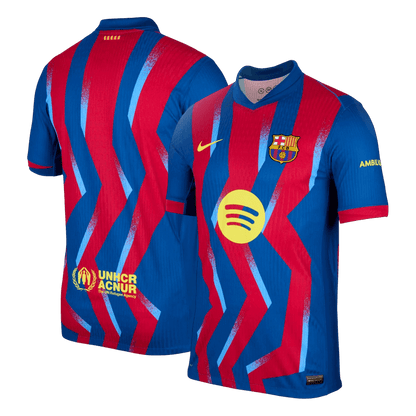 Barcelona Tröja 2025/26 Fourth Away Autentisk Röd & Blå-12