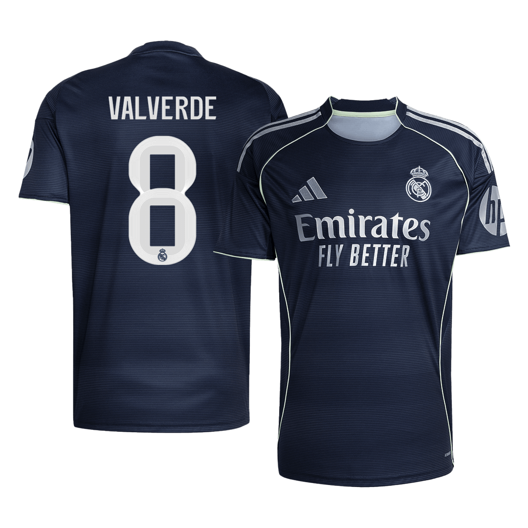 VALVERDE #8 Real Madrid Tröja 2025/26 Borta Premium Mörkblå