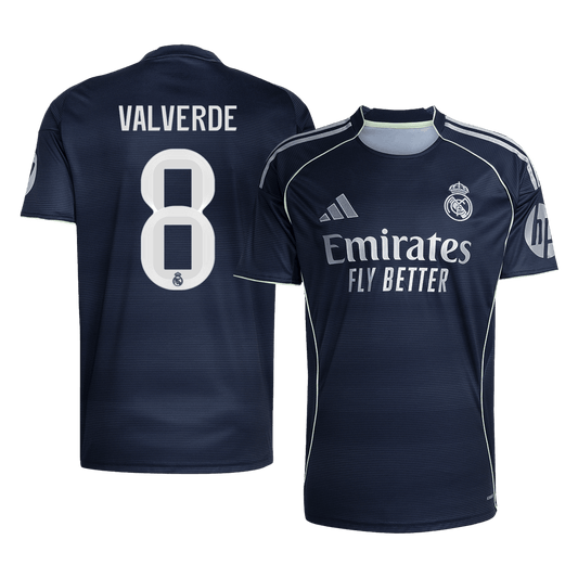 VALVERDE #8 Real Madrid Tröja 2025/26 Borta Premium Mörkblå