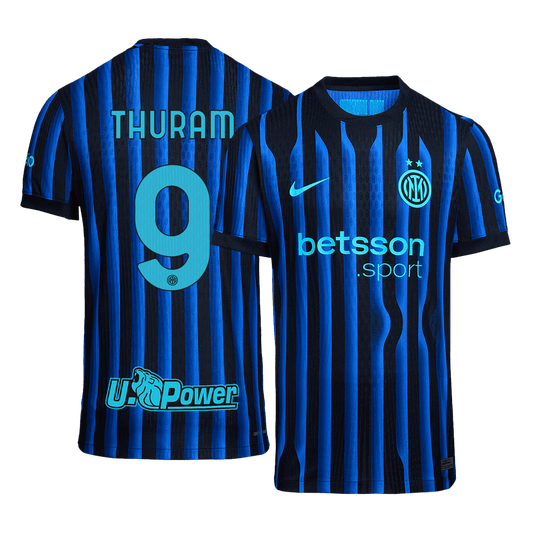 Inter Milan Tröja THURAM #9 2025/26 Hemma Autentisk Blå och svart