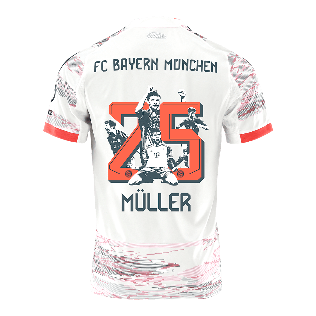 Bayern Munich Tröja MÜLLER Special #25 2025/26 Borta Vit