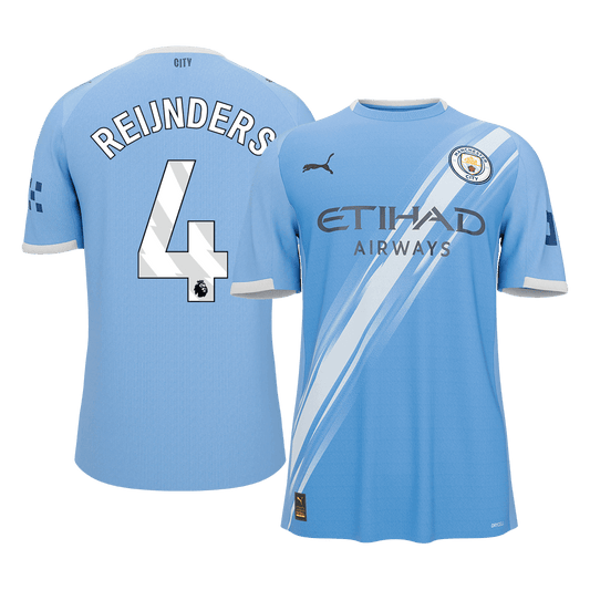 REIJNDERS #4 Manchester City Tröja 2025/26 Hemma Premium Blå