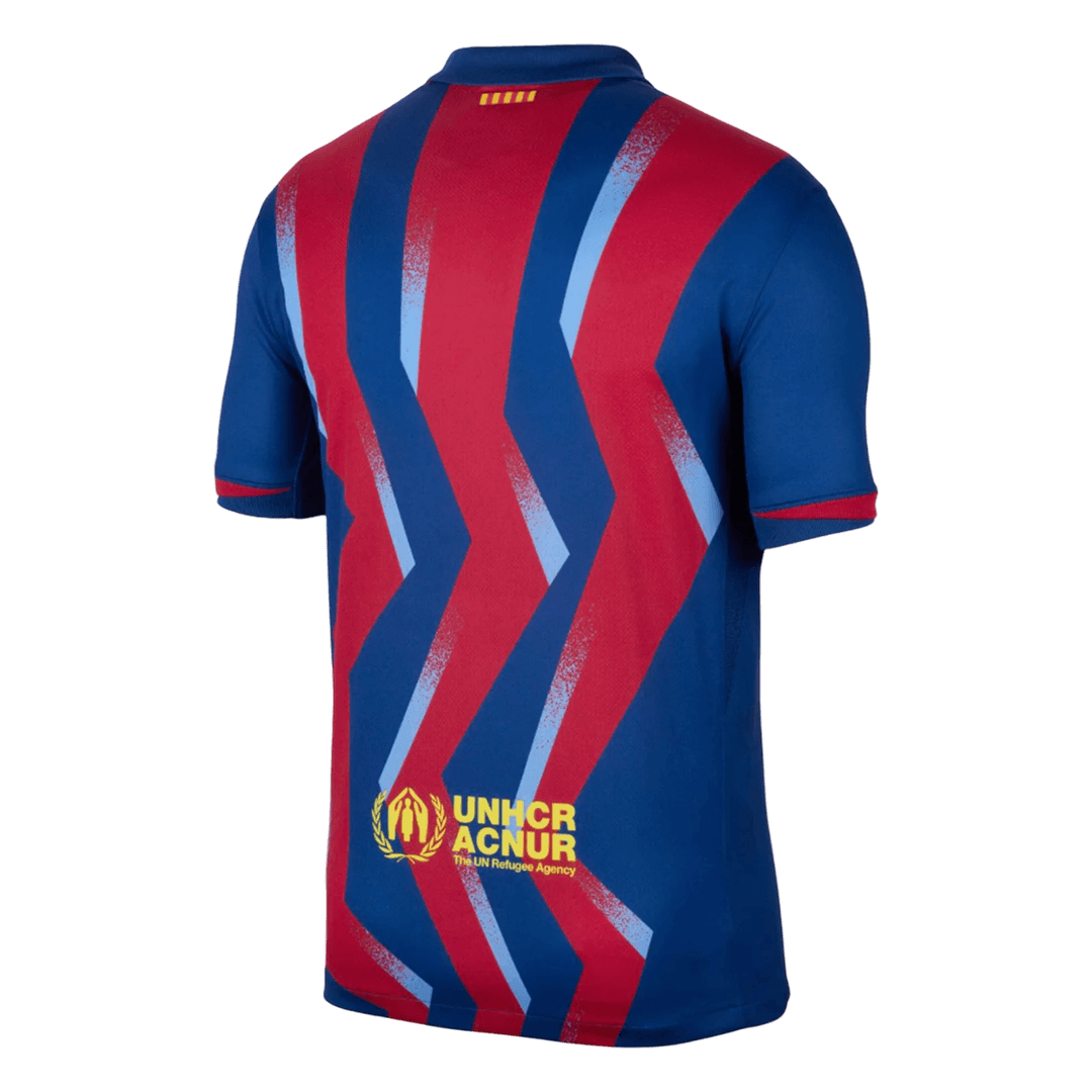Barcelona Tröja 2025/26 Fourth Away Röd & Blå-3
