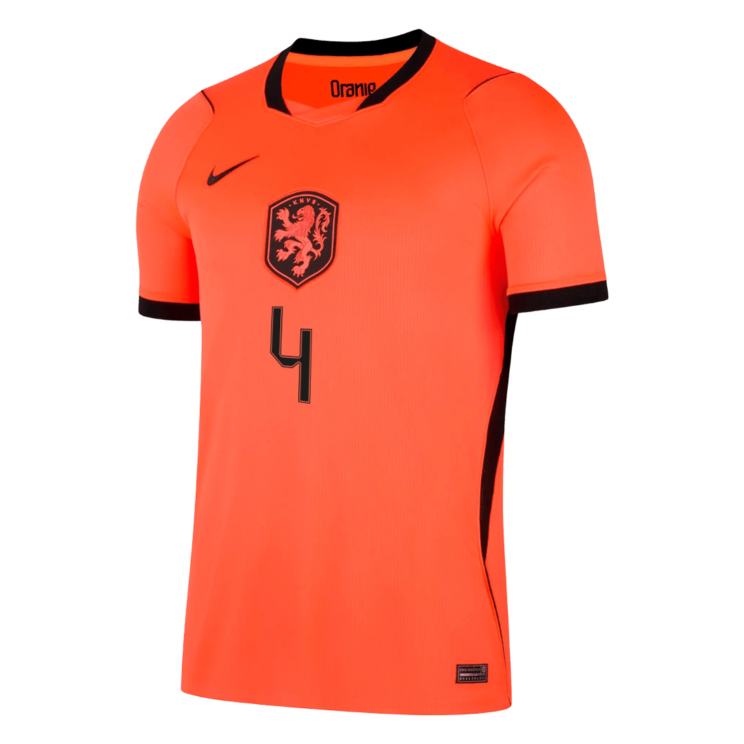Nederländerna Tröja VIRGIL #4 2026 Hemma Orange