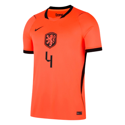 Nederländerna Tröja VIRGIL #4 2026 Hemma Orange-8
