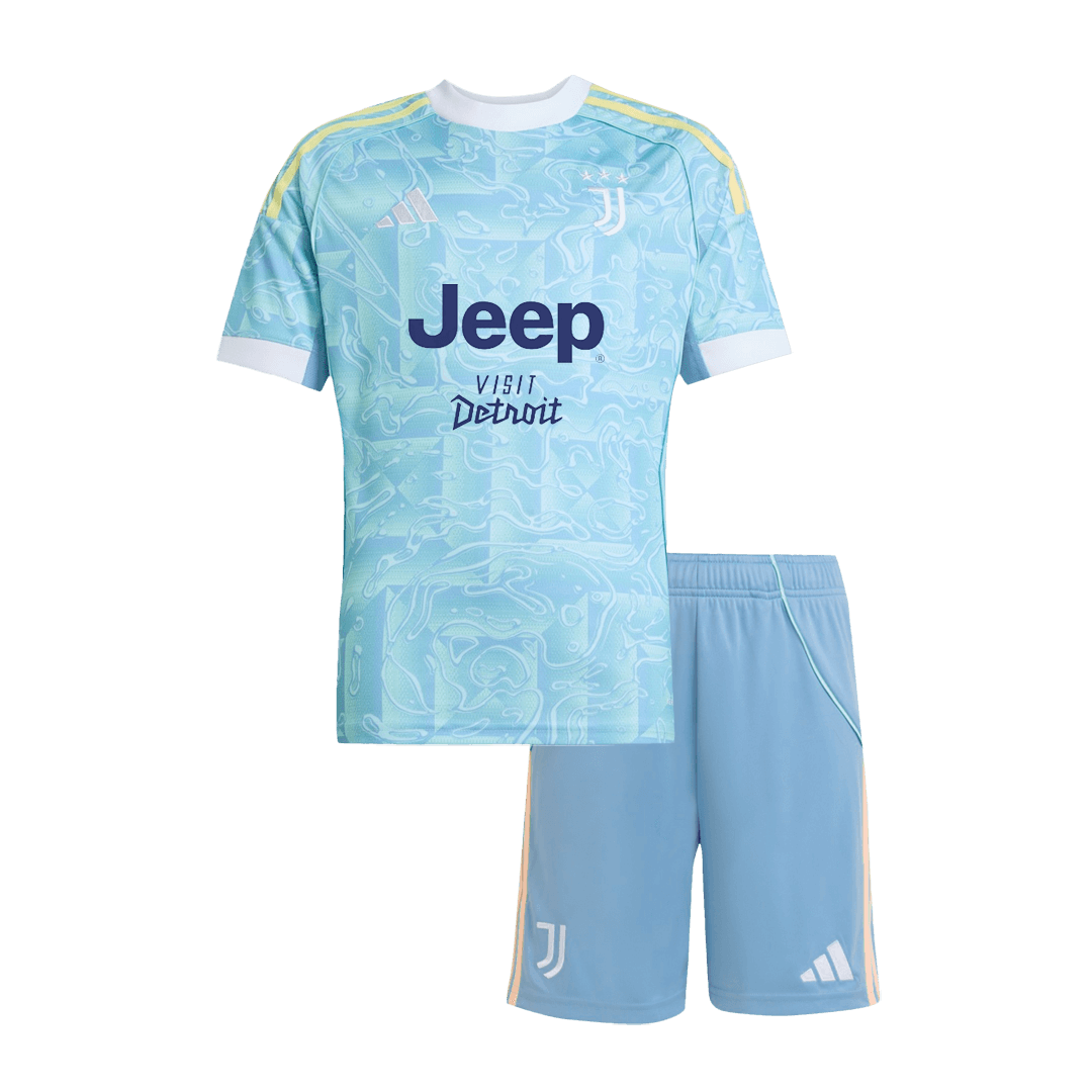Juventus Tröja 2025/26 Borta Blå Barn