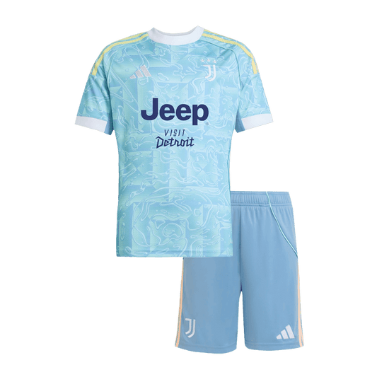 Juventus Tröja 2025/26 Borta Blå Barn
