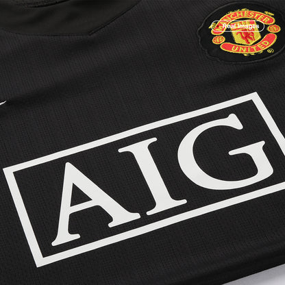 SCHOLES #18 Manchester United Bortatröja 2007/08 Retro Tröja
 Svart-4