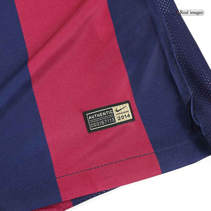 SUÁREZ #9 Barcelona Hemmatröja 2014/15 Retro Tröja
 Röd & Blå-2