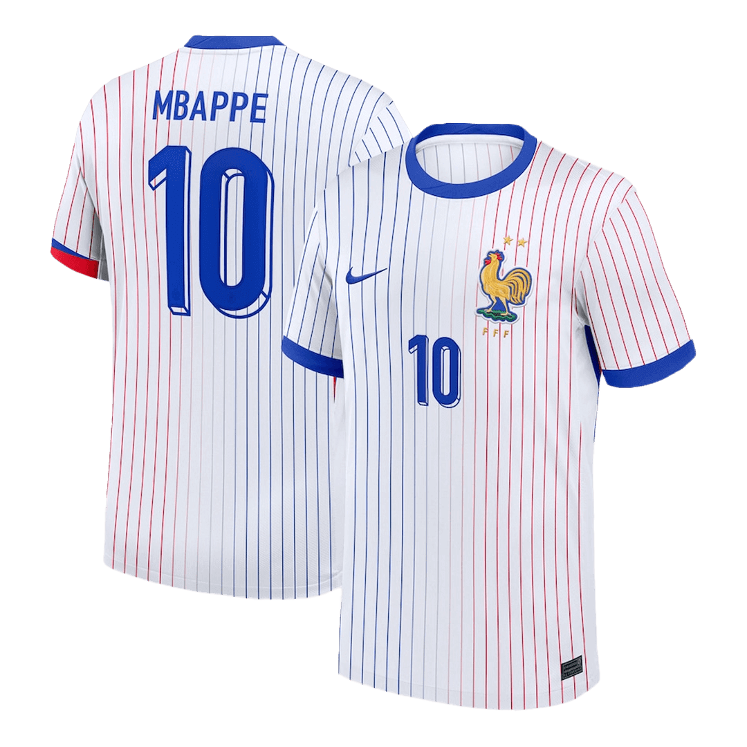 Frankrike Tröja MBAPPE #10 Euro 2024 Borta Vit