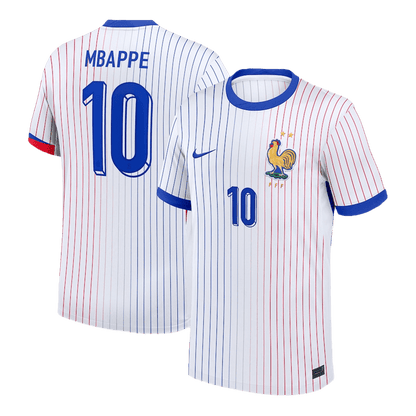 Frankrike Tröja MBAPPE #10 Euro 2024 Borta Vit