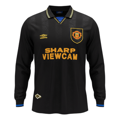 Manchester United Bortatröja 1993/94 Retro Tröja
 Svart
