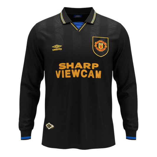 Manchester United Bortatröja 1993/94 Retro Tröja
 Svart