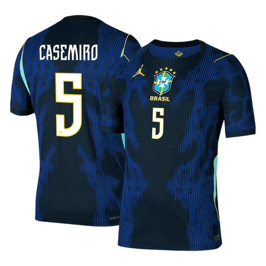 Brasilien Tröja CASEMIRO #5 2026 Borta Autentisk Mörkblå