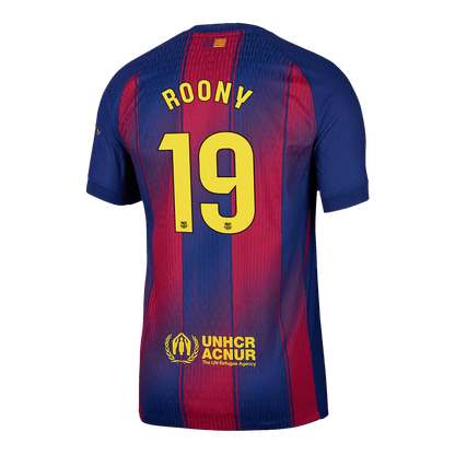 Barcelona Tröja ROONY #19 2025/26 Hemma Röd & Blå-13
