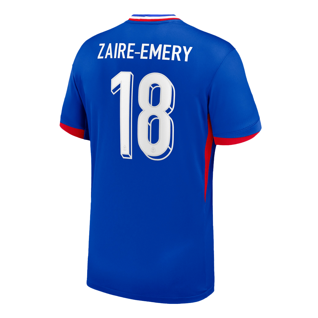 Frankrike Tröja ZAIRE-EMERY #18 Euro 2024 Hemma Blå
