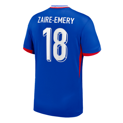 Frankrike Tröja ZAIRE-EMERY #18 Euro 2024 Hemma Blå-7
