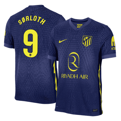 Atletico Madrid Tröja SØRLOTH #9 2025/26 Borta Autentisk Mörkblå