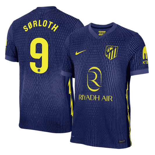 Atletico Madrid Tröja SØRLOTH #9 2025/26 Borta Autentisk Mörkblå