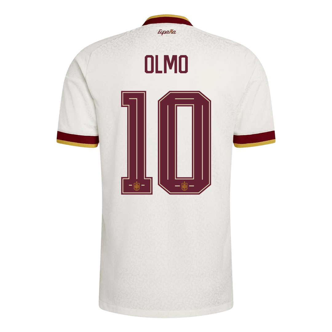 Spanien Tröja OLMO #10 2026 Borta Autentisk Vit-10