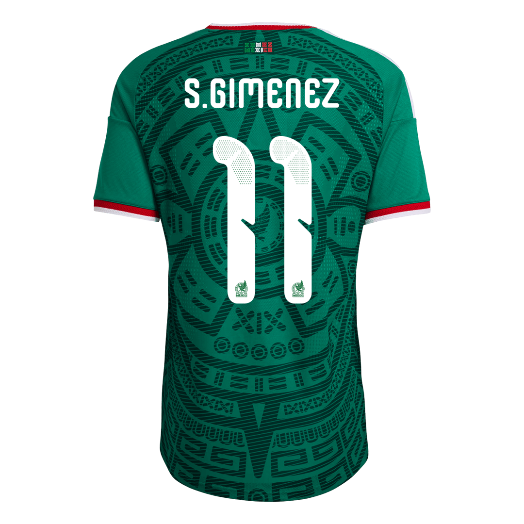 Mexiko Tröja S.GIMENEZ #11 2026 Hemma Autentisk Grön-9
