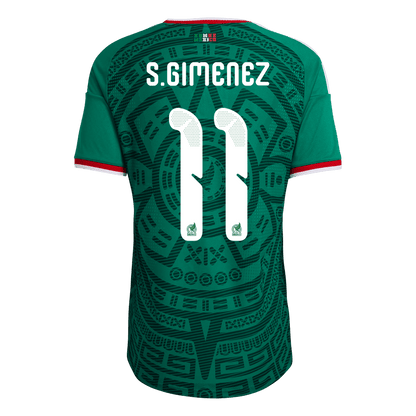 Mexiko Tröja S.GIMENEZ #11 2026 Hemma Autentisk Grön-9