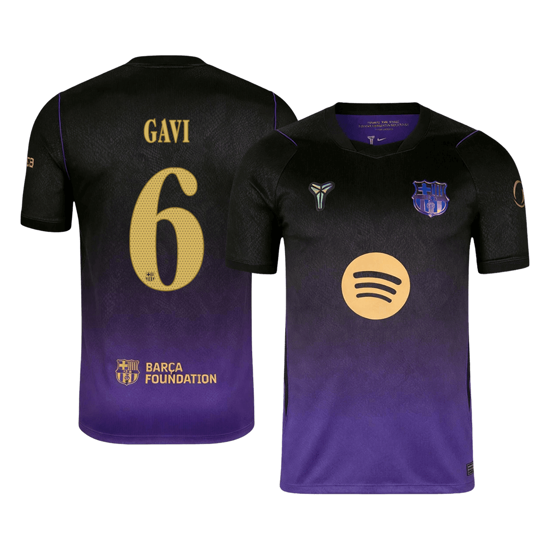 Barcelona Tröja GAVI #6 2026/27 Borta Black/Purple - UCL