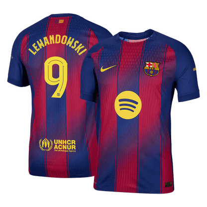 Barcelona Tröja LEWANDOWSKI #9 2025/26 Hemma Röd & Blå - UCL