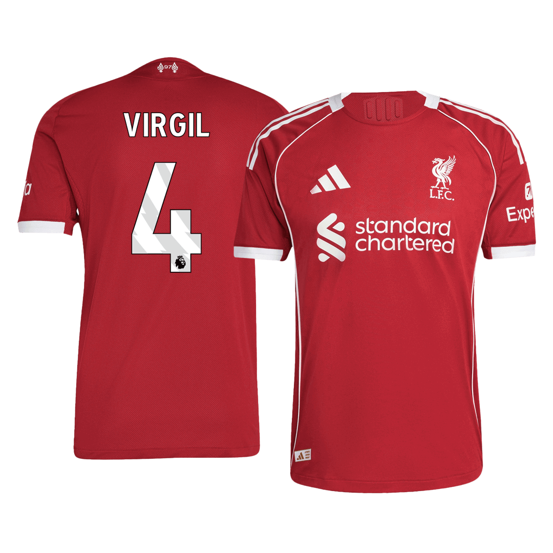 Liverpool Tröja VIRGIL #4 2025/26 Hemma Röd