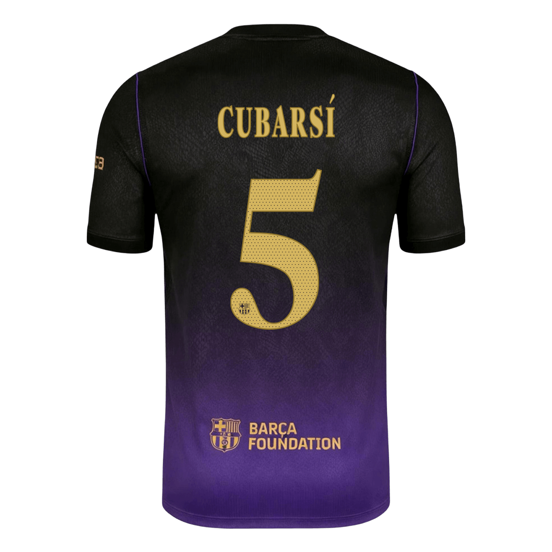 Barcelona Tröja CUBARSÍ #5 2026/27 Borta Black/Purple - UCL-3