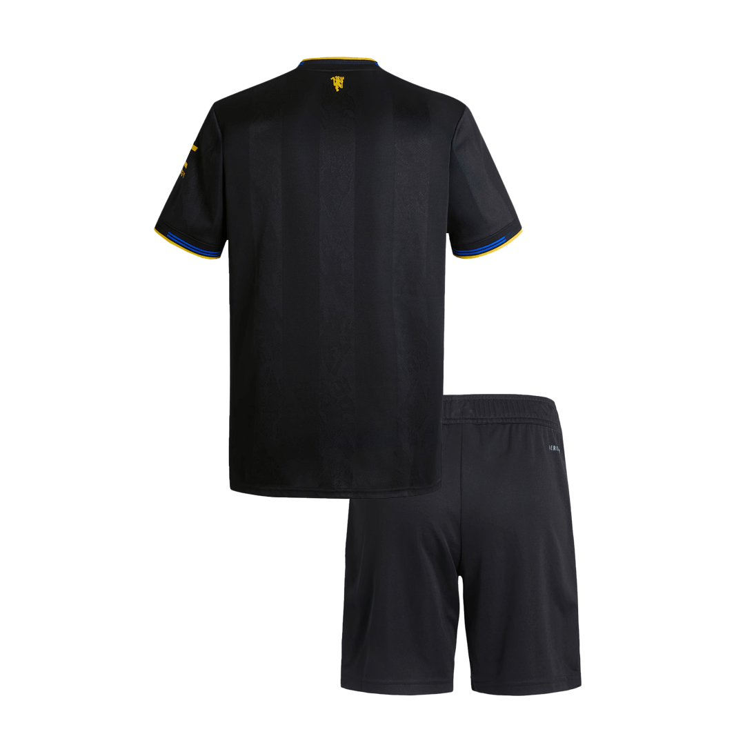 Manchester United Tröja 2025/26 Tredje Svart Barn-13