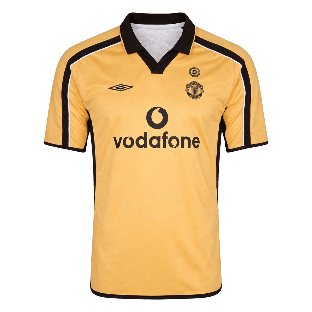 Manchester United Bortatröja 2001/02 Retro Tröja
 White&Gold-3