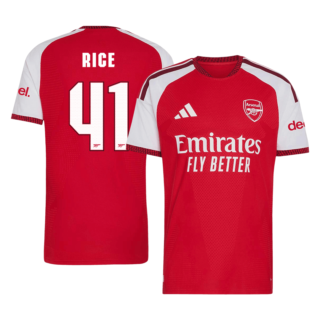 Arsenal Tröja RICE #41 2026/27 Hemma Autentisk Röd - UCL