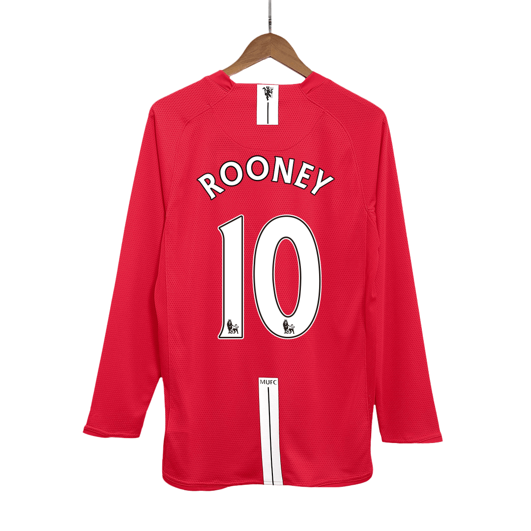 ROONEY #10 Manchester United Hemmatröja 2007/08 Retro Tröja
 Röd