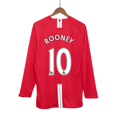 ROONEY #10 Manchester United Hemmatröja 2007/08 Retro Tröja
 Röd