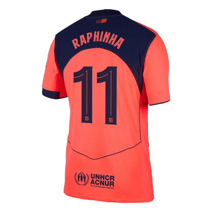 Barcelona Tröja RAPHINHA #11 2025/26 Tredje Orange - UCL-12